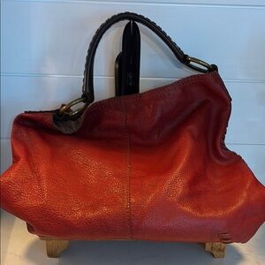 Lucky Brand Red Leather Tote Bag